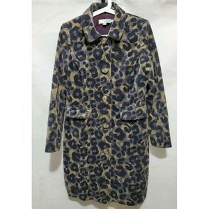 Boden Velvet Floral Trench Coat Jacket 12 R